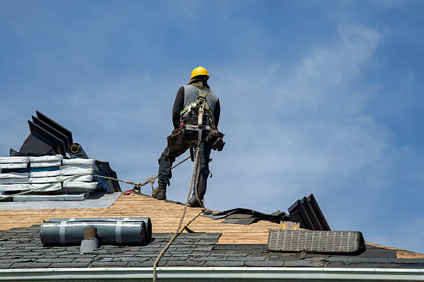 Professional Gutter Installation technician working in Greenwood Lake, NY